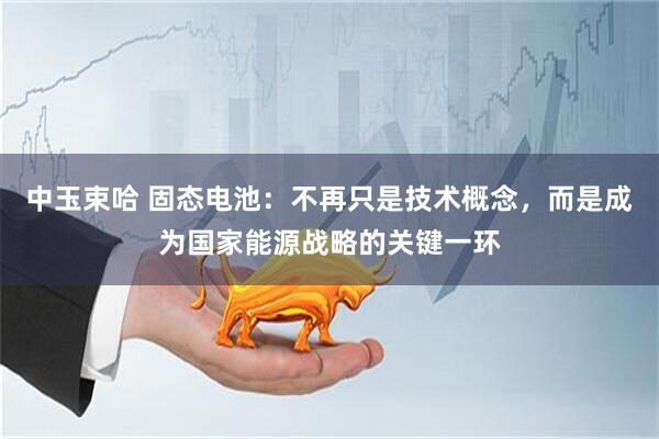 中玉束哈 固态电池：不再只是技术概念，而是成为国家能源战略的关键一环
